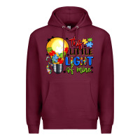Burgundy this little light of mine Premium Hoodie - LillyAllenDesigns