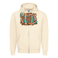 Sandshell light western frame Zipper Hoodie - AdoDesignShop