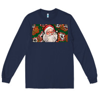 Navy christmas with santa Long Sleeve Tee - AdoDesignShop