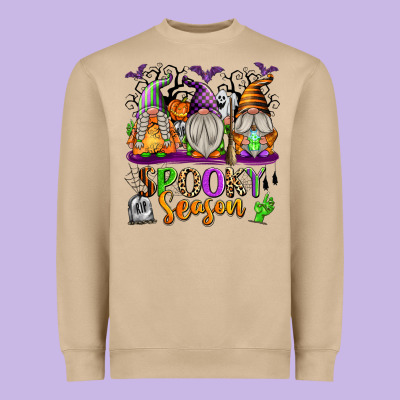 Spooky Season Gnomes Heavyweight Sweatshirt Designed By Texasbilliewilder