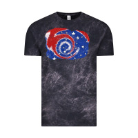 Cloud Black Patriotic tie dye background 4th of july Vintage Tee - CowGirlArtShop