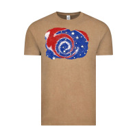 Vintage Coffee Patriotic tie dye background 4th of july Vintage Tee - CowGirlArtShop