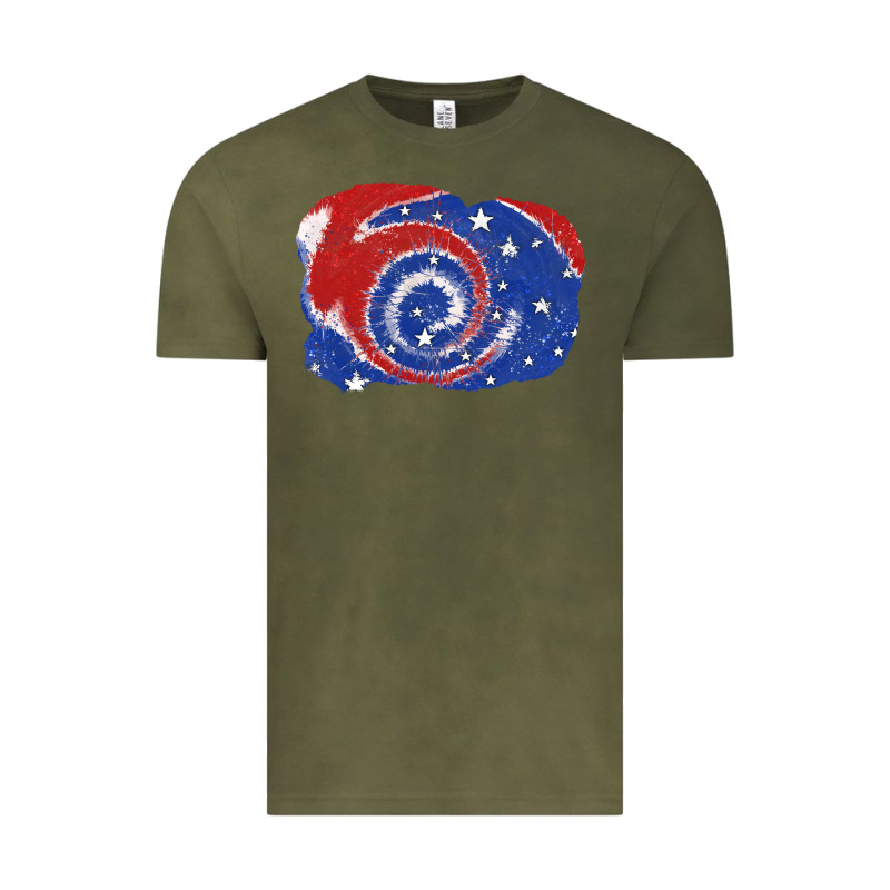 Patriotic Tie Dye Background 4th Of July Vintage Tee by CowGirlArtShop | Teevron