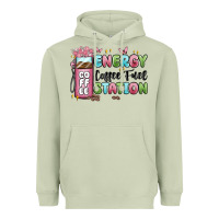 Matcha energy coffee fuel station Heavyweight Hoodie - MaliasSmallBusiness