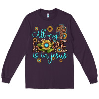 Plum all my hope is in jesus Long Sleeve Tee - JahusDesignShop
