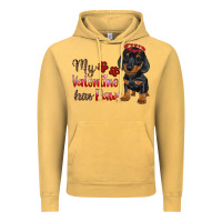 Vintage Mustard my valentine has paws Vintage Hoodie - RanaPortraitStore