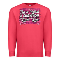Cardinal This is what a survivor looks like Breast Cancer Premium Sweatshirt - NancyCooperArtShop