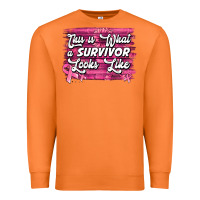 Carrot This is what a survivor looks like Breast Cancer Premium Sweatshirt - NancyCooperArtShop