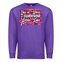 This Is What A Survivor Looks Like Breast Cancer Premium Sweatshirt | Teevron