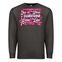 Smoke This is what a survivor looks like Breast Cancer Premium Sweatshirt - NancyCooperArtShop