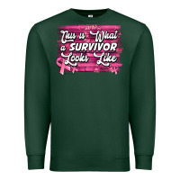 Sports Green This is what a survivor looks like Breast Cancer Premium Sweatshirt - NancyCooperArtShop