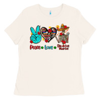 Bone peace love dia de los muertos Ladies Tee - AdoDesignShop