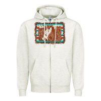 Oatmeal Heather leopard serape cowhide  leather background Zipper Hoodie - AdoDesignShop