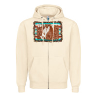 Sandshell leopard serape cowhide  leather background Zipper Hoodie - AdoDesignShop