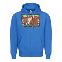 True Royal leopard serape cowhide  leather background Zipper Hoodie - AdoDesignShop