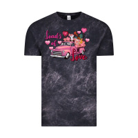 Cloud Black loads of love valentine's day farm truck Vintage Tee - FaDigitalArtStudio
