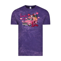 Loads Of Love Valentine's Day Farm Truck Vintage Tee | Teevron
