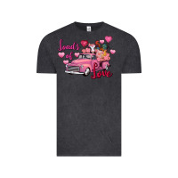 Vintage Black loads of love valentine's day farm truck Vintage Tee - FaDigitalArtStudio