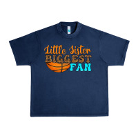 Navy little sister biggest fan Urban Heavy Tee - HRA Design Shop
