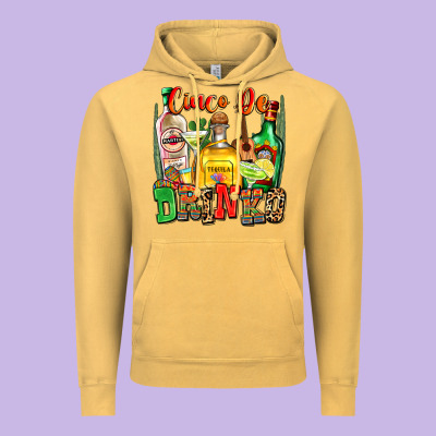 Cinco De Drinko Vintage Hoodie Designed By Zillion Design Studio
