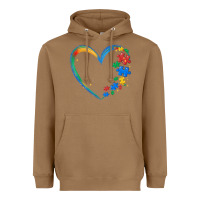 Toasted Coconut autism heart Heavyweight Hoodie - MaliasSmallBusiness