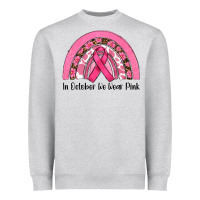 Heather Grey in october we wear pink Heavyweight Sweatshirt - RanaPortraitStore