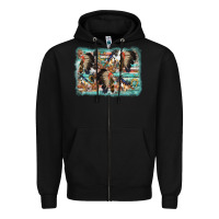 Black indian western background Zipper Hoodie - AdoDesignShop