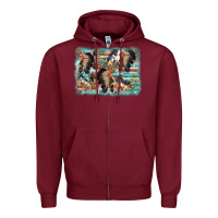 Burgundy indian western background Zipper Hoodie - AdoDesignShop