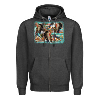 Charcoal Heather indian western background Zipper Hoodie - AdoDesignShop