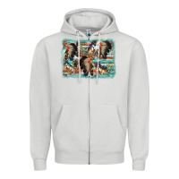 Dove Grey indian western background Zipper Hoodie - AdoDesignShop
