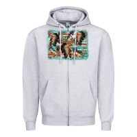 Heather Grey indian western background Zipper Hoodie - AdoDesignShop
