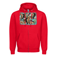 Red indian western background Zipper Hoodie - AdoDesignShop