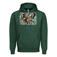 Sports Green indian western background Zipper Hoodie - AdoDesignShop