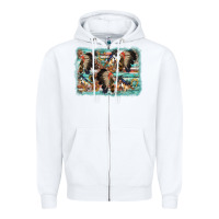 White indian western background Zipper Hoodie - AdoDesignShop
