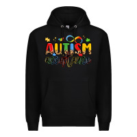 Black autism acceptance Premium Hoodie - LillyAllenDesigns