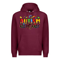 Burgundy autism acceptance Premium Hoodie - LillyAllenDesigns