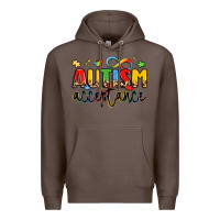 Coffee autism acceptance Premium Hoodie - LillyAllenDesigns