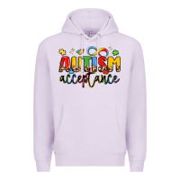 Lilac autism acceptance Premium Hoodie - LillyAllenDesigns