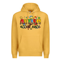 Mustard autism acceptance Premium Hoodie - LillyAllenDesigns