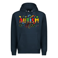 Navy autism acceptance Premium Hoodie - LillyAllenDesigns