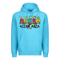 Ocean Blue autism acceptance Premium Hoodie - LillyAllenDesigns