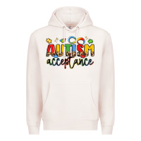 Pale Pink autism acceptance Premium Hoodie - LillyAllenDesigns