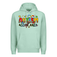 Seafoam autism acceptance Premium Hoodie - LillyAllenDesigns