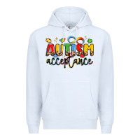 White autism acceptance Premium Hoodie - LillyAllenDesigns
