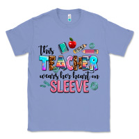 Colony Blue this teacher wears her heart on sleeve Classic Tee - AdoDesignShop