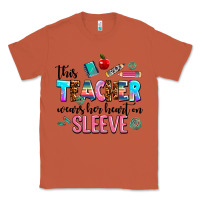 Copper this teacher wears her heart on sleeve Classic Tee - AdoDesignShop