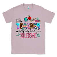 Lilac this teacher wears her heart on sleeve Classic Tee - AdoDesignShop