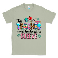 Matcha this teacher wears her heart on sleeve Classic Tee - AdoDesignShop