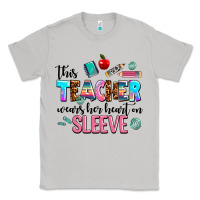 Moon Dust this teacher wears her heart on sleeve Classic Tee - AdoDesignShop