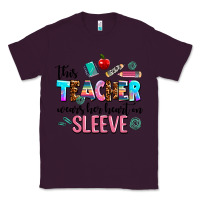 Plum this teacher wears her heart on sleeve Classic Tee - AdoDesignShop